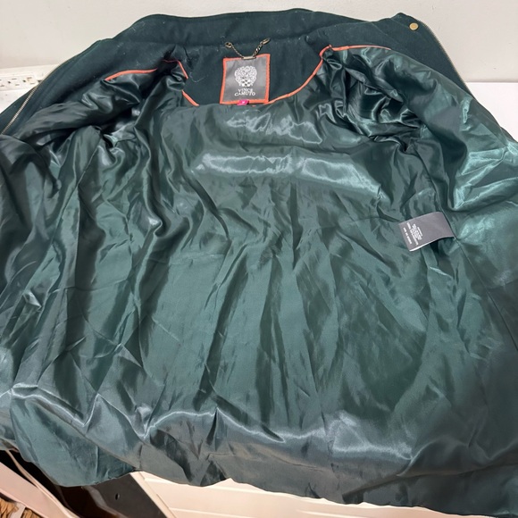 Vince Camuto Dark Green wool blend hoodie cottagecore coat - Picture 4 of 7